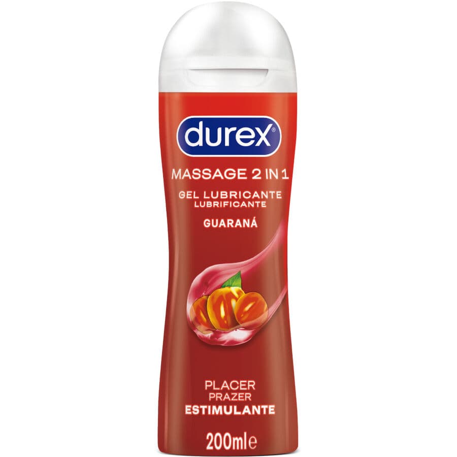 Durex Guarana – Stimulierendes Massage-Gleitgel, 200 ml