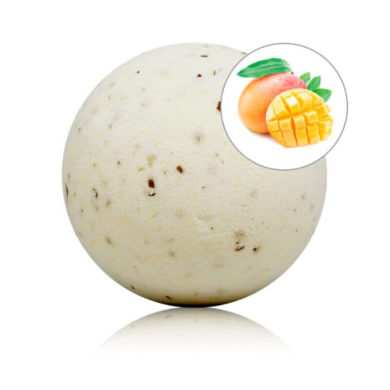 Taloka Badebombe – parfümierte Badekugel mit Rosenblüten – Mango, Ansicht 3