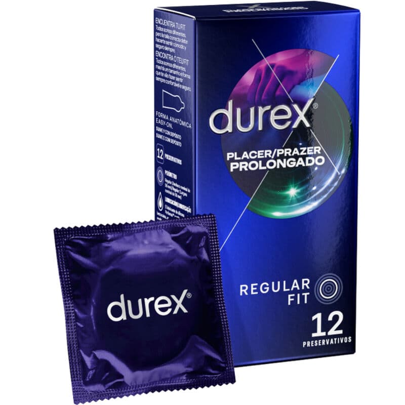 Durex Pleasure Extended – verzögernde Kondome, 12 Stück