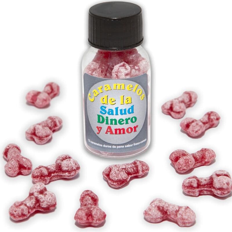 Diablo Picante Bonbons Gesundheit, Geld und Liebe – Penisform, 12 Stück
