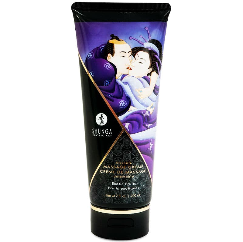 Shunga Massagecreme Exotische Früchte – Sinnliche Massagecreme, 200 ml