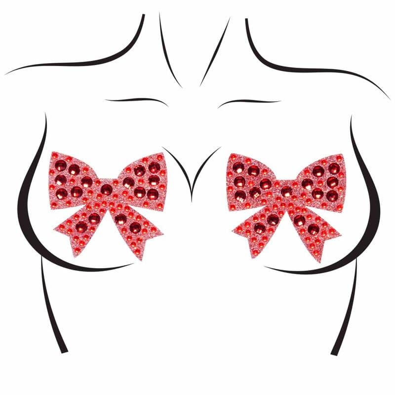 Leg Avenue Bows – Nippelabdeckungen mit Strassschleife