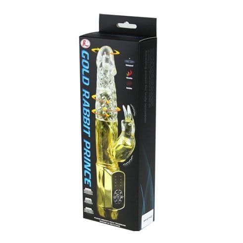 Baile Rabbit Gold Prince – Rotations-Vibrator mit geripptem Schaft