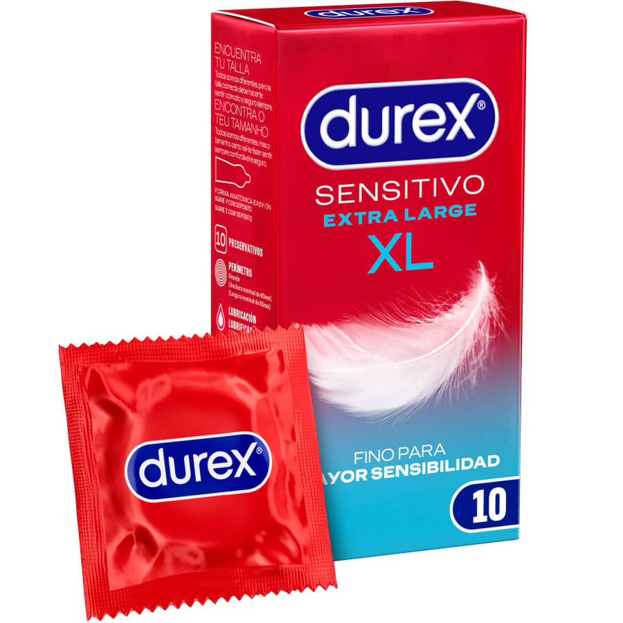 Durex Sensitive XL – dünne Kondome in XL-Passform, 10 Stück