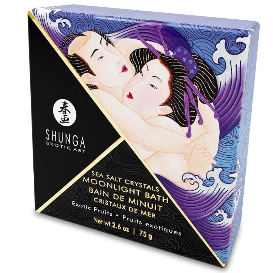 Shunga Badesalz Exotisch Lila – Duftendes Badesalz, 75 g