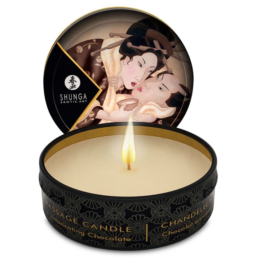 Shunga Mini Caress by Candlelight – Massagekerze, Schokolade