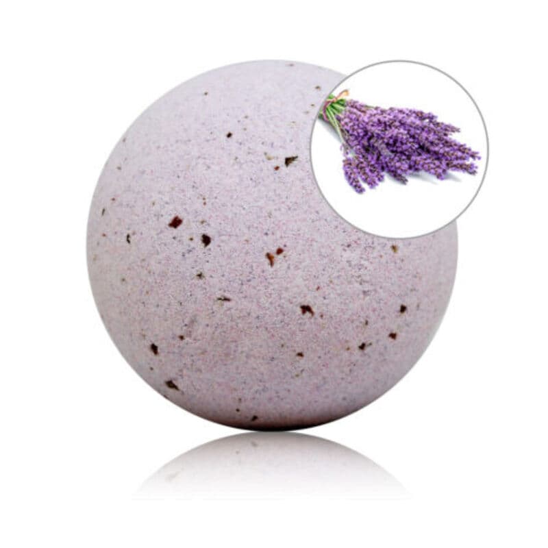 Taloka Badebombe – parfümierte Badekugel mit Rosenblüten – Lavendel, Ansicht 2