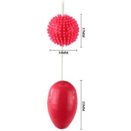 Baile Twins Balls kombinierte Analkugeln im Größenvergleich in der Hand gehalten