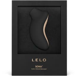 Lelo Sona Schwarz von der Seite mit Silikonkopf im Detail, klar erkennbare Formgebung