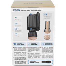 Kiiroo Keon WiFi Masturbator von der Seite, ergonomischer Griff und Antrieb im Detail