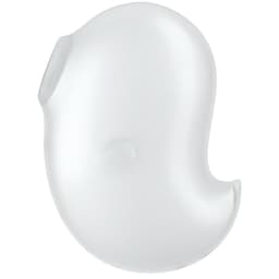 Satisfyer Cutie Ghost Druckwellenvibrator in Weiß, Gesamtansicht