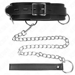 Kink 3-Ring-Halsband mit langer Leine flach ausgelegt, gesamte Länge sichtbar