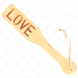 Kink Bambus-Paddle Love, Schlagfläche mit Motiv in der Detailaufnahme