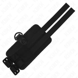 Kink Penisring aus Leder mit verstellbaren Riemen geschlossen, Weite von der Seite