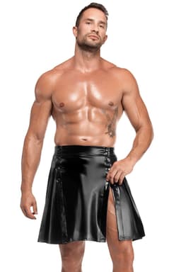 Noir Handmade Valor Herrenrock in Schwarz, komplette Gesamtansicht von vorne