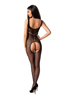 Passion BS078 Bodystocking in Rot, Detailaufnahme der eingearbeiteten Spitze