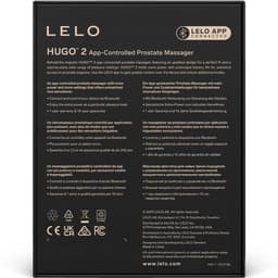 Originalverpackung des Lelo Hugo 2 Prostatamassagers mit Produktabbildung