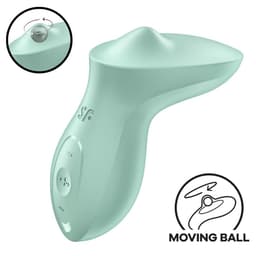 Satisfyer Exciterrr Mint von der Seite mit breiter Form im Detail