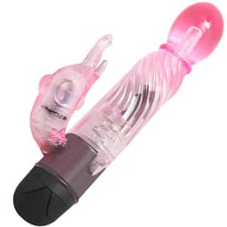 Baile Rabbit-Vibrator im Größenvergleich, Ansicht aus leicht erhöhtem Winkel