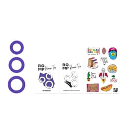 Romp Remix Trio-Set, Blick von vorne auf alle drei Ringe zeigt die charakteristische Formgebung