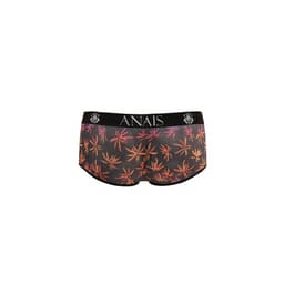 Anais Men Chill Slip mit buntem Palmenprint auf Tüll, Seitenansicht mit Fokus auf den Sitz am Körper