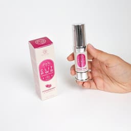 Secret Play Clit Pwr Erdbeer-Balsam, Airless-Spender und Verschluss im Detail