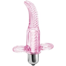 Baile Vibrofingerstimulator im Größenvergleich mit der Hand
