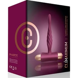 Verpackung des Climaximum Pharos Analplugs mit AAA-Batterie zum unkomplizierten Batteriewechsel