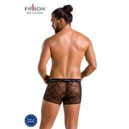 Passion 032 James Boxershorts in Schwarz, Rückansicht mit Blick auf die Passform