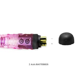 Baile Vibrator Rosa, Batteriefach geöffnet in Produktfotografie