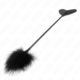 Kink Federstab mit Herzpaddle, Griffende und Übergang zu den Federn im Detail