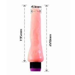 Linex Vibrator im Größenvergleich mit der Hand zur Einschätzung der Größe