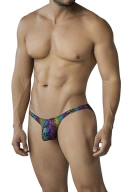 Cut4Men SPX Slip mit auffälligem Schlangenmuster, Gesamtansicht der Herrenunterwäsche von vorn