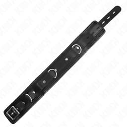 Kink Basismodell 1 Halsband mit Leine angelegt, Größenverhältnis am Hals erkennbar