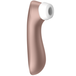 Satisfyer Pro 2 Vibration von der Seite, geschwungener Griff und Kopf im Detail