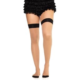 Leg Avenue Strumpfhose im Straps-Look flach ausgelegt, Schnitt im Überblick