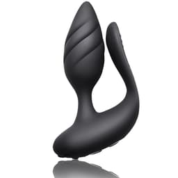 Rocks-Off Cocktail Paarvibrator in der Hand gehalten, Größenverhältnis erkennbar