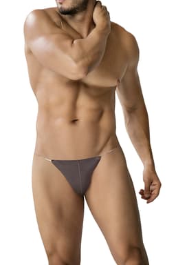 Cut4Men Seamless Kini Brief Slip in Mokka, Rückansicht mit erkennbaren Schnittdetails