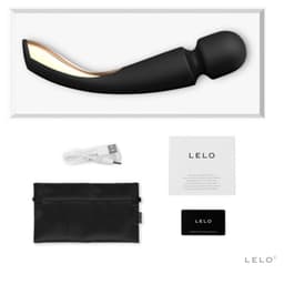 Lelo Smart Wand 2 Bordeaux Massagegerät mit zugehörigem USB-Ladekabel