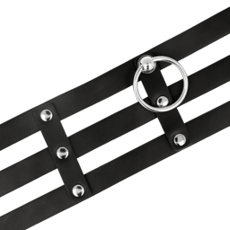 Nahaufnahme der breiten Form des Fetisch-Halsbands in Produktfotoqualität