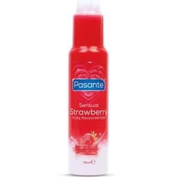 Pasante Gleitgel Erdbeere 75 ml Pumpflasche, Gesamtansicht auf weißem Hintergrund