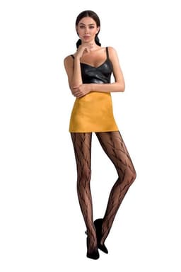 Passion Strumpfhose TI046 in Schwarz, Gesamtansicht von vorne