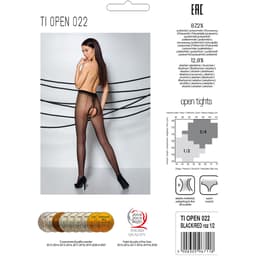 Passion Tiopen 022 Ouvert-Strumpfhose, Detailaufnahme des Fußteils am Modell