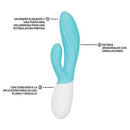 Lelo Ina Twist – App-gesteuerter Doppelvibrator für G-Punkt und Klitoris – Türkis, Ansicht 20