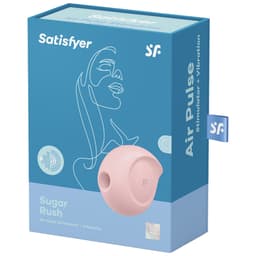 Satisfyer Sugar Rush Klitoris-Stimulator aus medizinischem Silikon von oben auf hellem Untergrund fotografiert