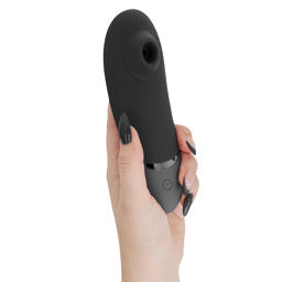 Womanizer Next Klitorisstimulator mit 3D Pleasure Air in Schwarz, Bedienfeld mit Tasten für Intensität und Climax Control