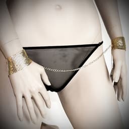 Bijoux Indiscrets Désir Métallique – Handschellen aus Metallgewebe – Gold, Ansicht 6