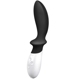 LELO Loki schwarz von der Seite mit Sicherheitsring im Detail