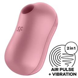 Satisfyer Cotton Candy Klitoris-Stimulator aus Silikon und ABS mit Bedienknöpfen und ABS-Element in der Nahaufnahme