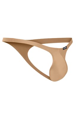 Cut4Men Micro-String aus Mikrofaser in Sandgold, seitliche Ansicht im Ganzen